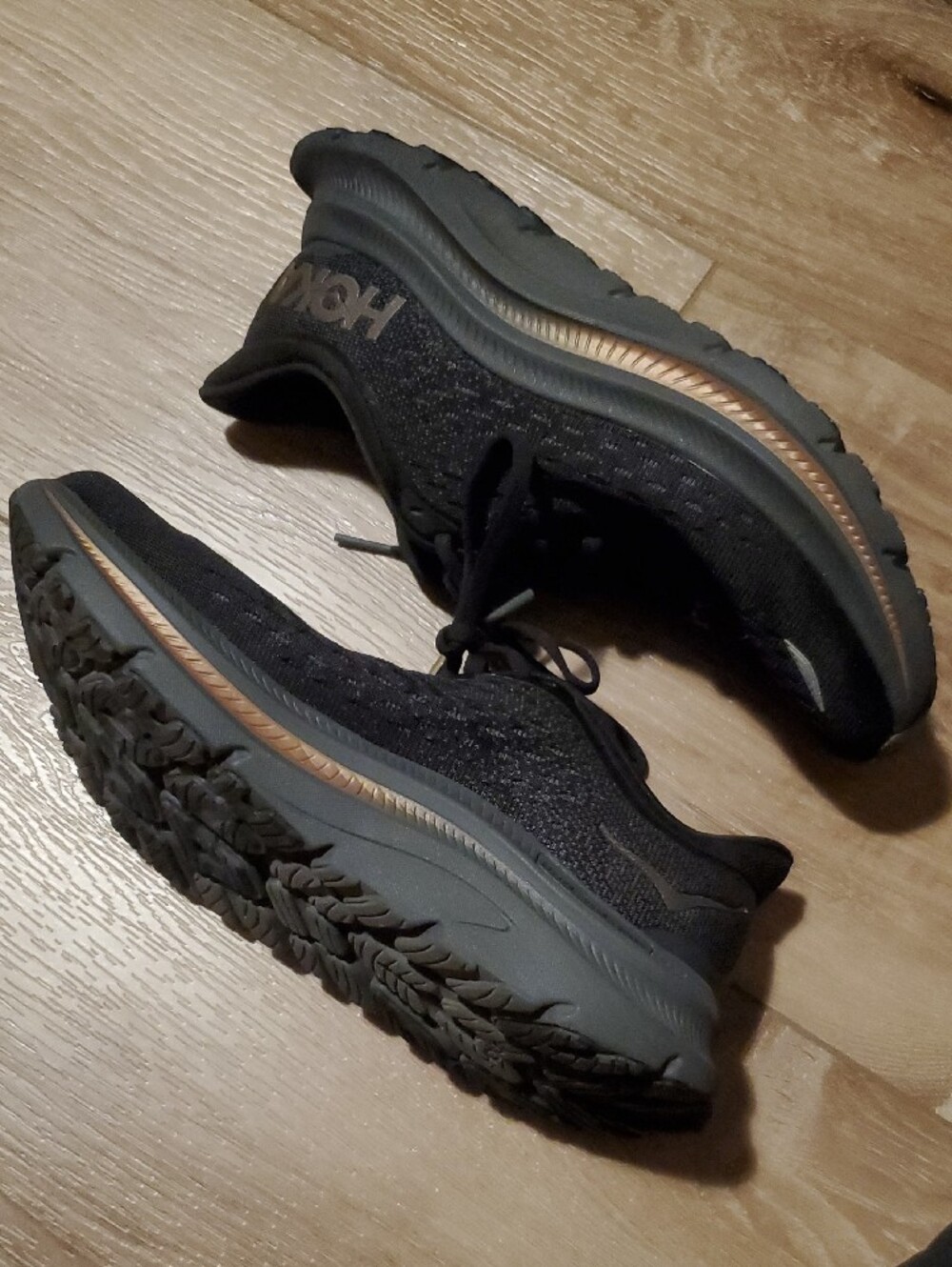 NWOT Hoka Women's Black Gray and Copper Kawana Running Shoes 7
